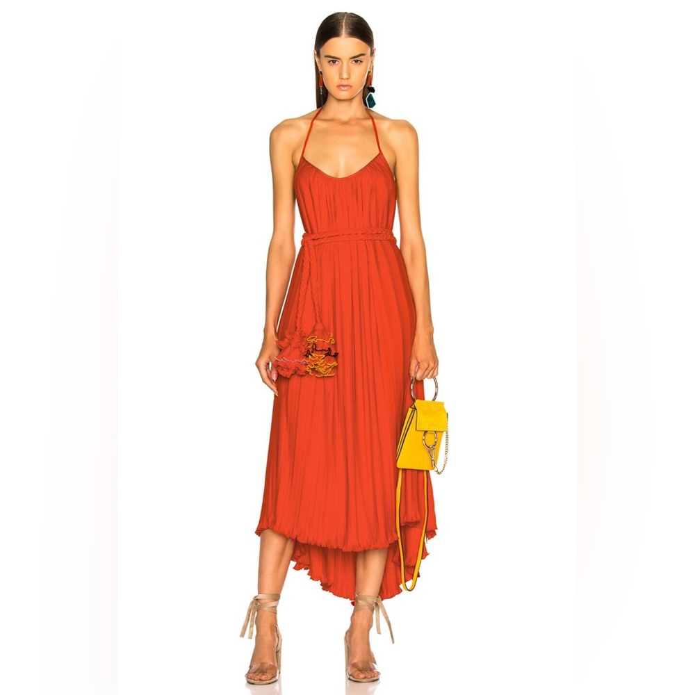 Rachel Comey Sambuca Halter Open Back Midi Maxi Dress Size 4 MSRP $625